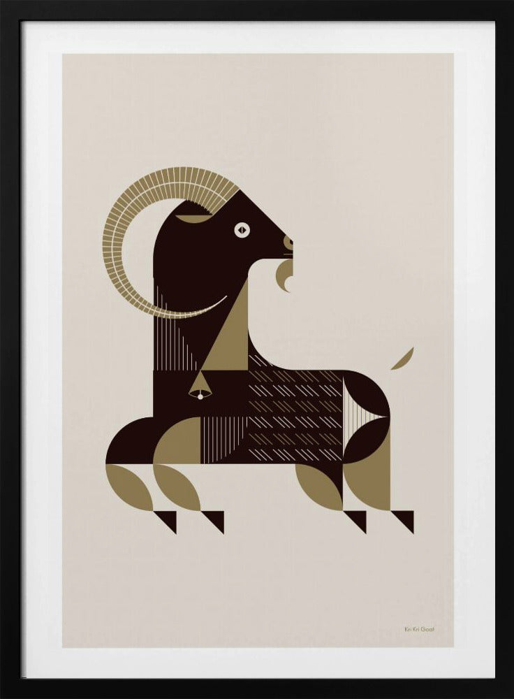 Gouden dieren - Kri Kri-geit (wit) | Poster