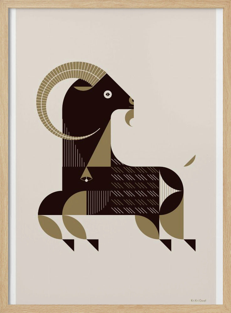 Gouden dieren - Kri Kri-geit (wit) | Poster