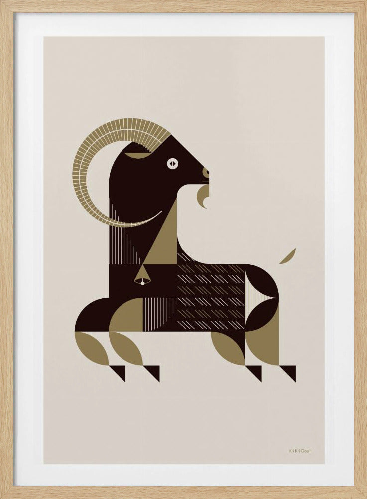 Gouden dieren - Kri Kri-geit (wit) | Poster