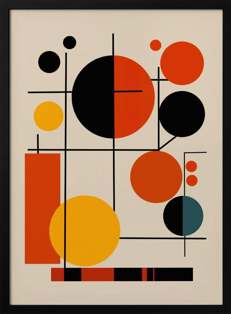 Geometrische vormen en felle kleuren | Poster