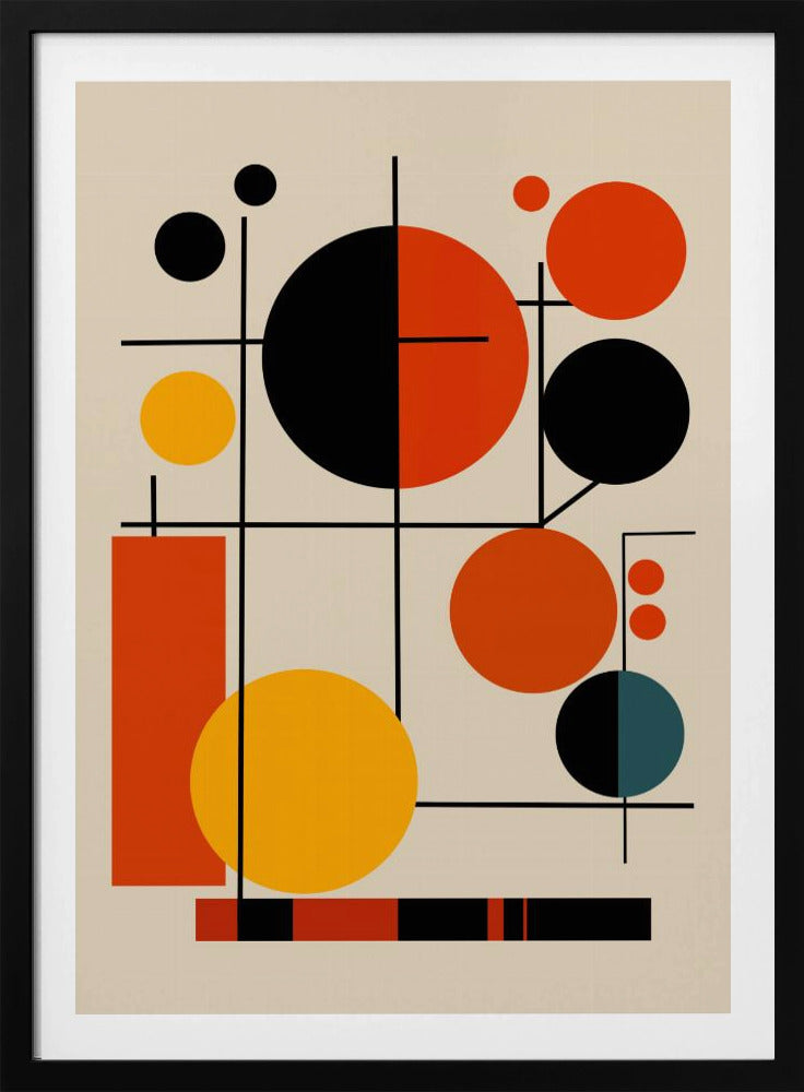 Geometrische vormen en felle kleuren | Poster
