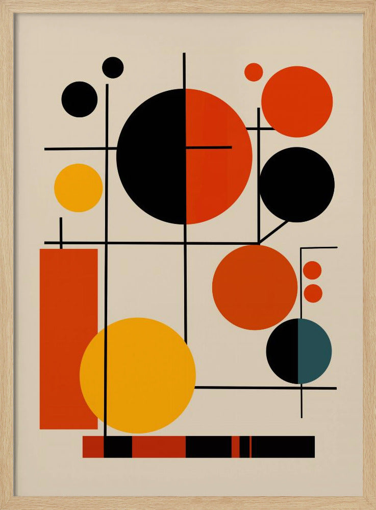 Geometrische vormen en felle kleuren | Poster