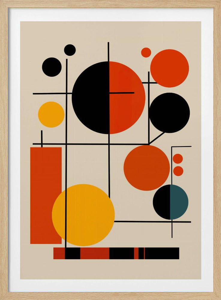 Geometrische vormen en felle kleuren | Poster