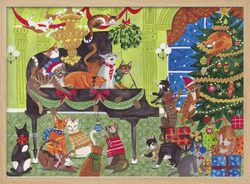 Katten spelen piano | Poster