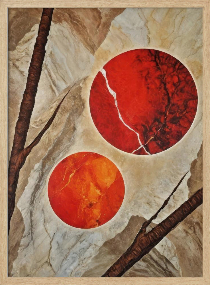 Gloeiende kolen in de steen | Poster