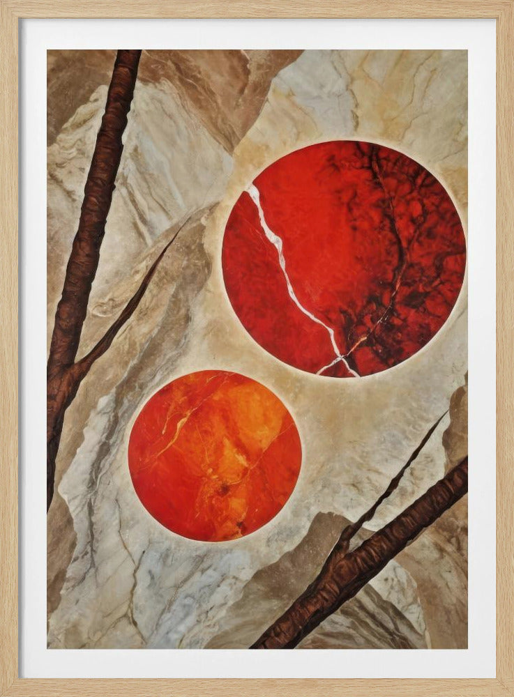 Gloeiende kolen in de steen | Poster