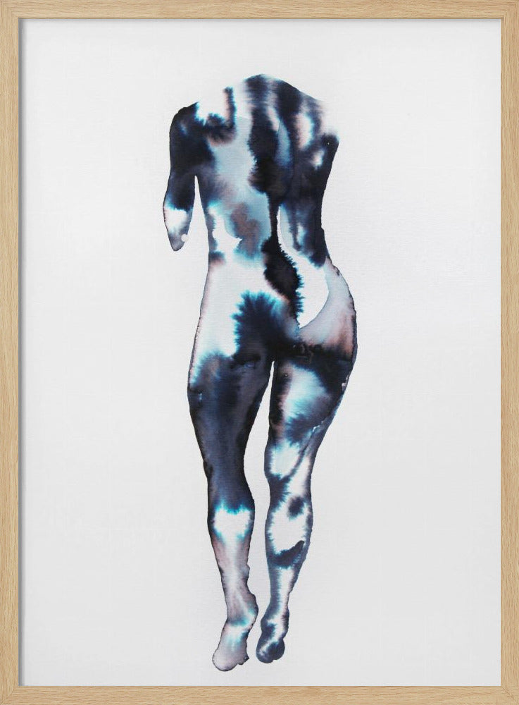 Figuur die wegloopt (zonder hoofd) | Poster