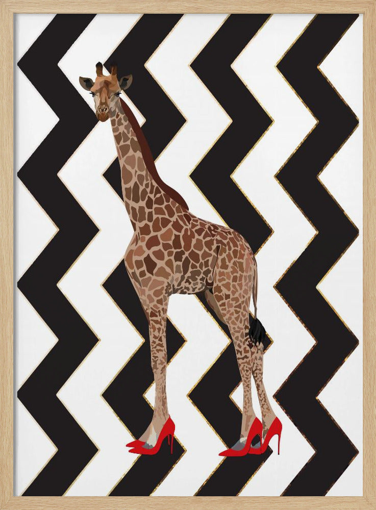Girafhakken zigzag | Poster