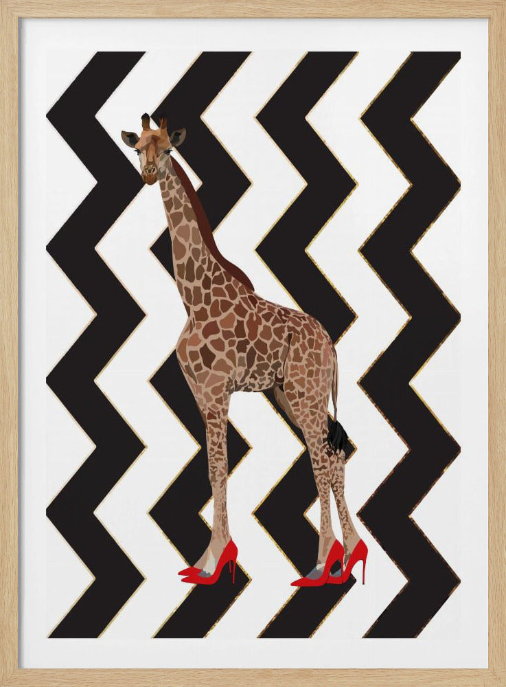Girafhakken zigzag | Poster