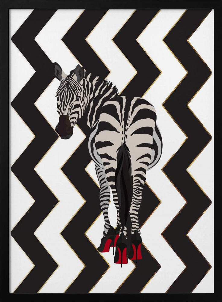 Zebra hakken zigzag | Poster