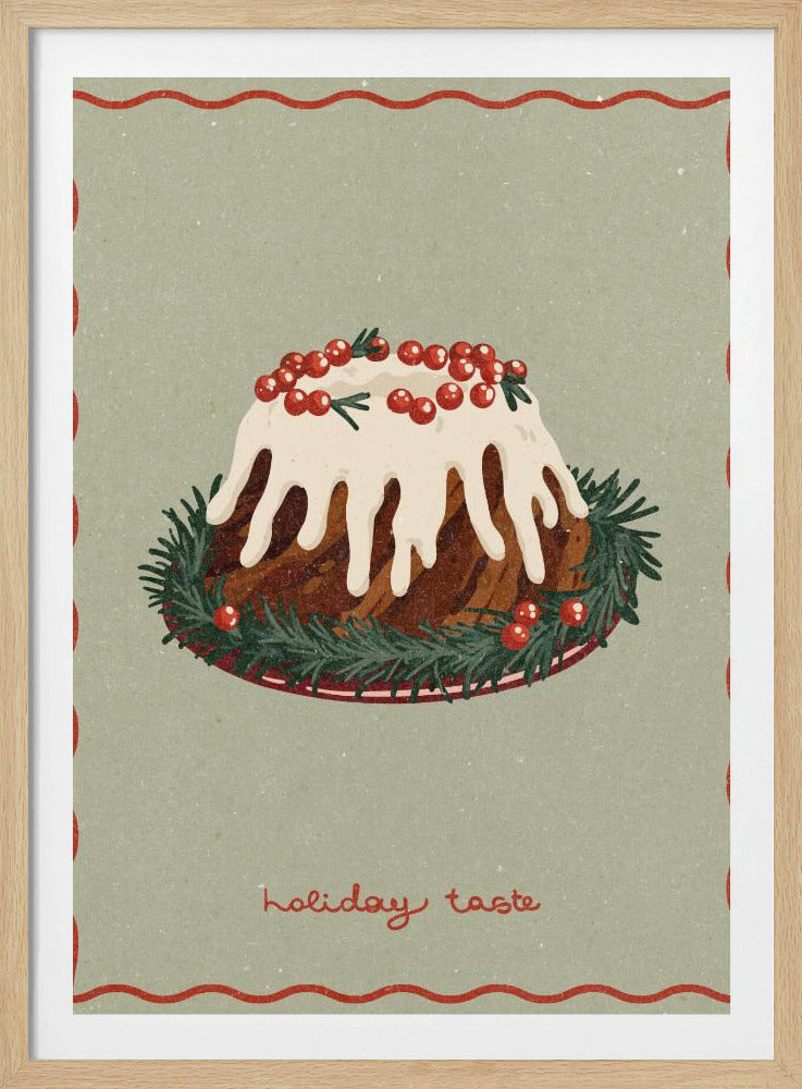 Christmas cake. Holiday Taste | Poster
