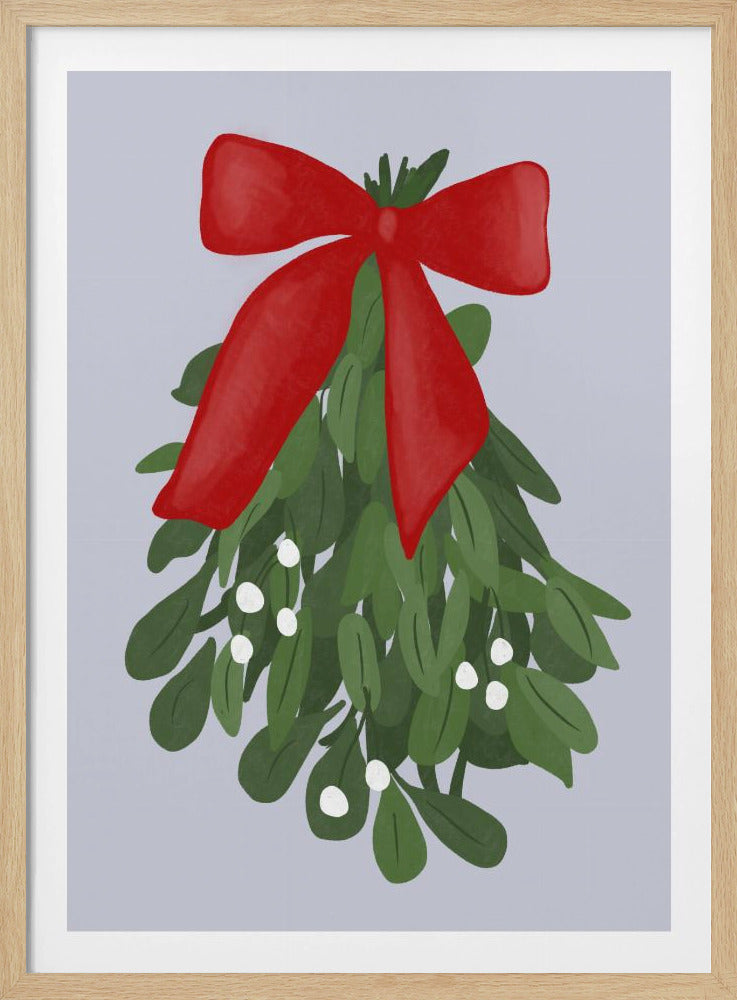 Feestelijke Maretak Charm | Poster