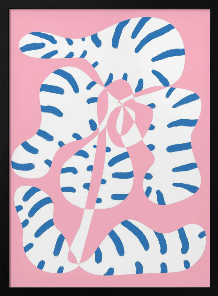 Abstracte vormen Bloementijger print | Poster