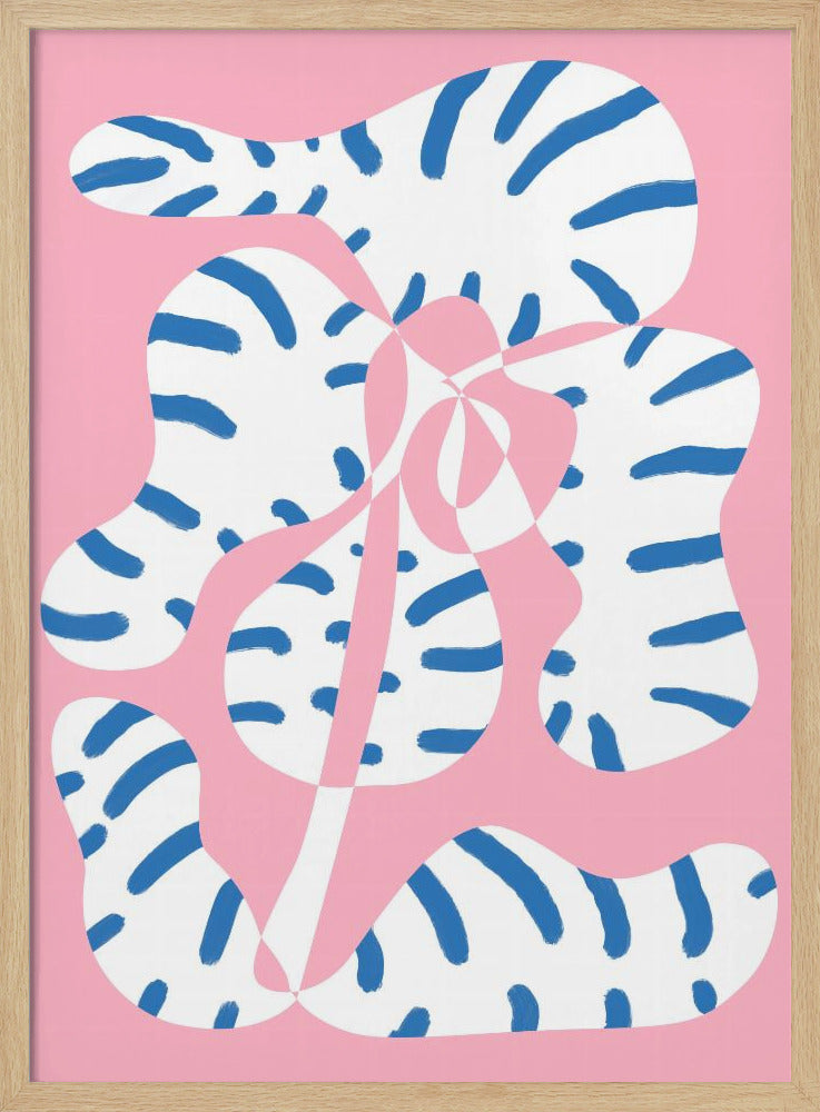 Abstracte vormen Bloementijger print | Poster
