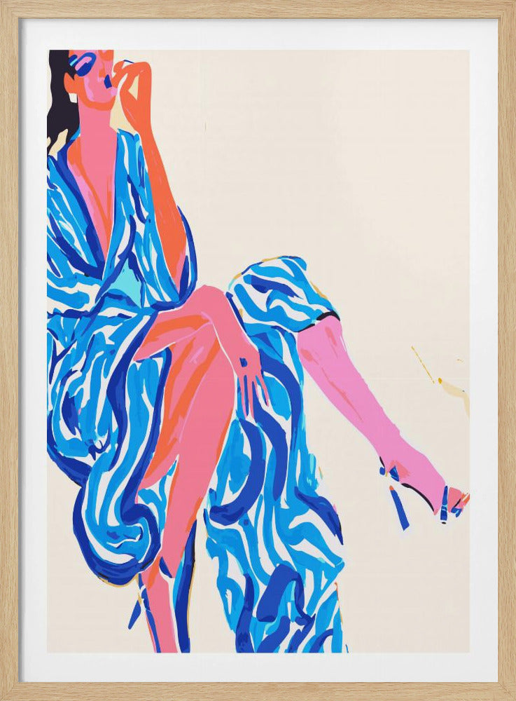 Portret van een vrouw in een gewaad | Poster