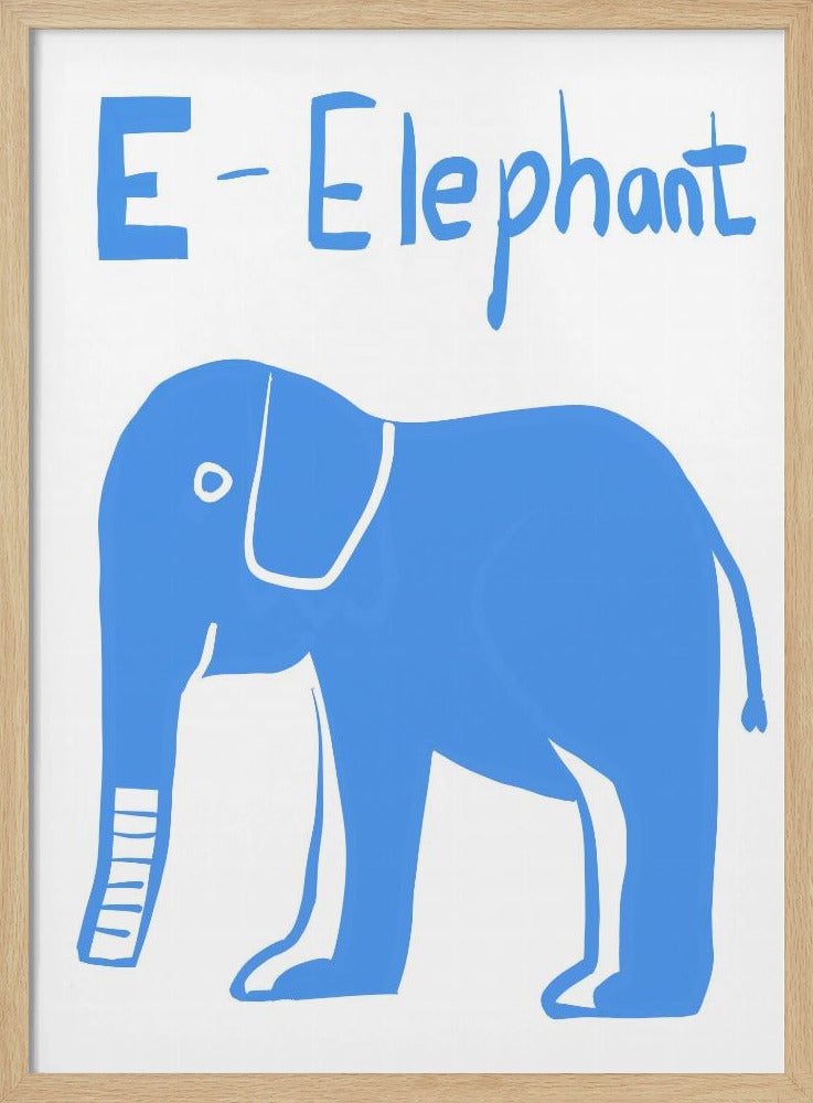 Grote blauwe olifant | Poster
