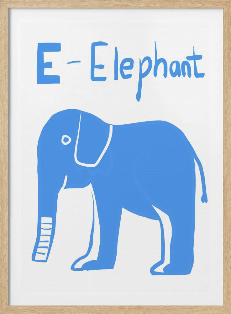 Grote blauwe olifant | Poster