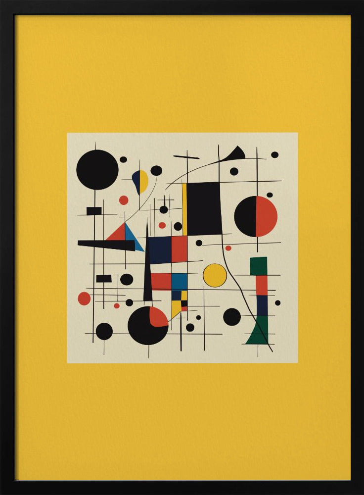 Abstracte geometrie en levendige kleuren | Poster