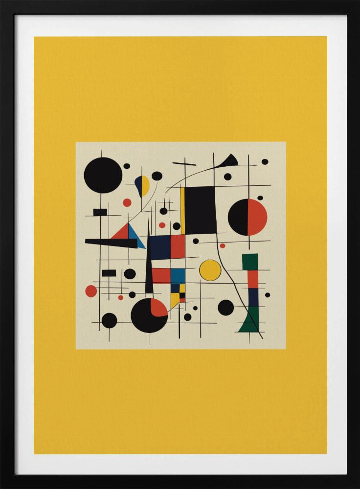 Abstracte geometrie en levendige kleuren | Poster