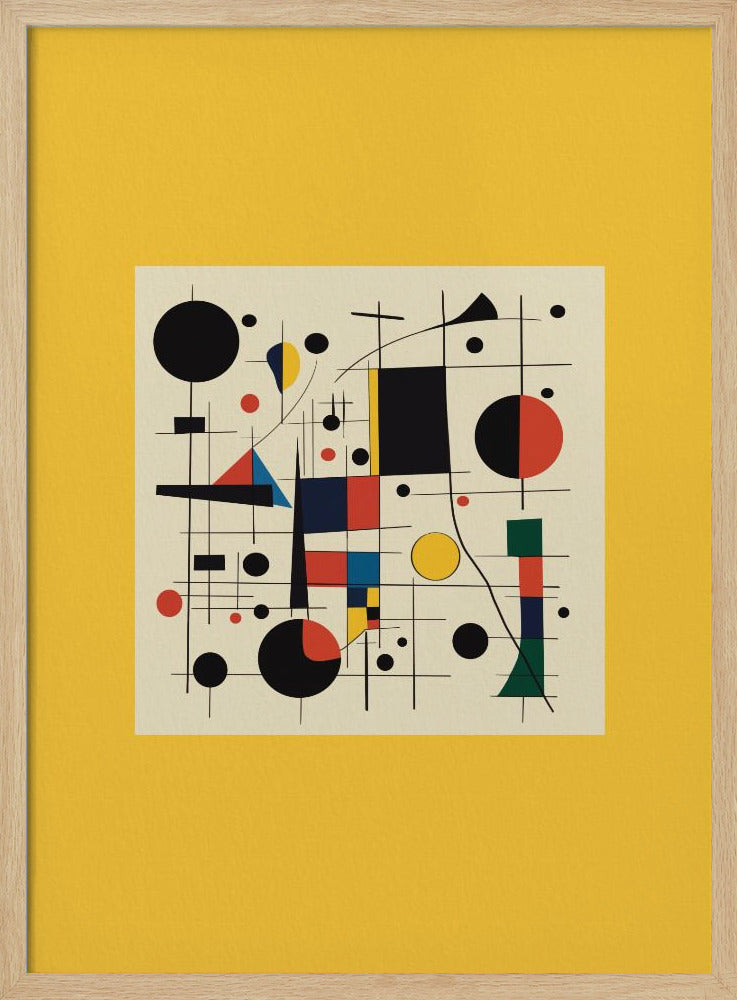 Abstracte geometrie en levendige kleuren | Poster