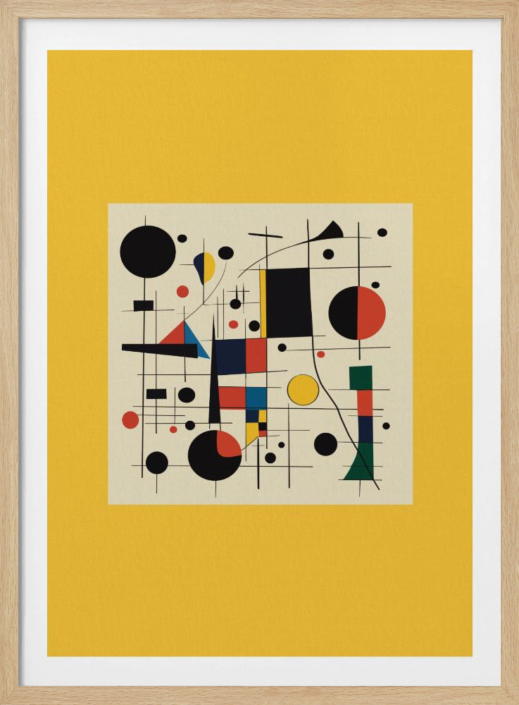 Abstracte geometrie en levendige kleuren | Poster