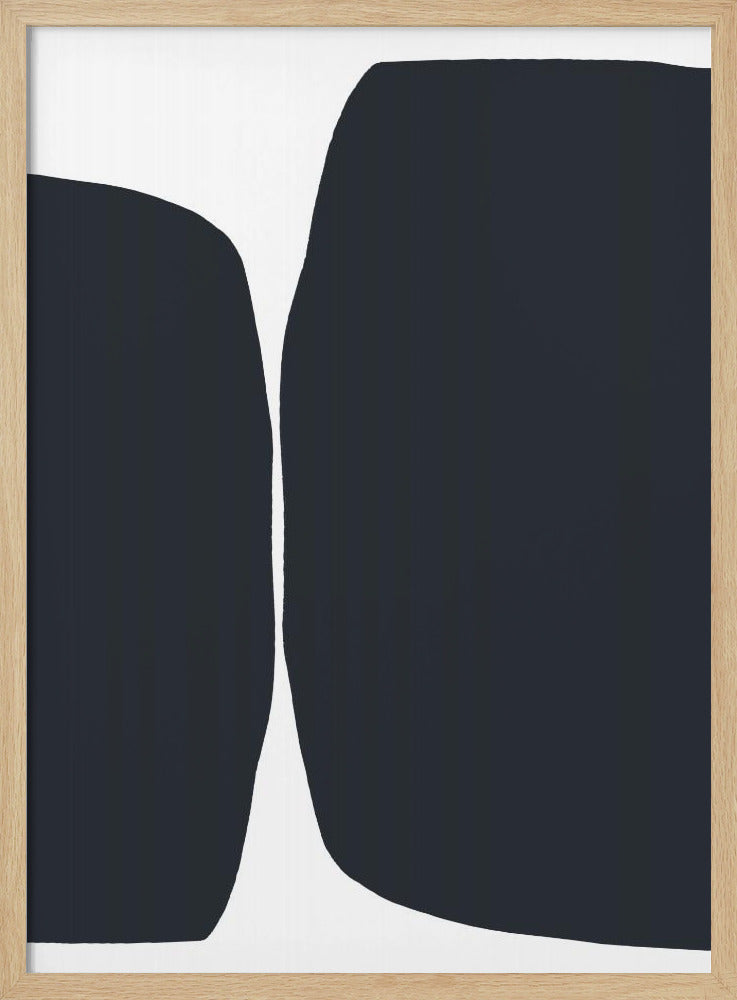 Opvallende zwarte vormen | Poster