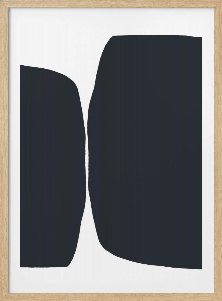 Opvallende zwarte vormen | Poster