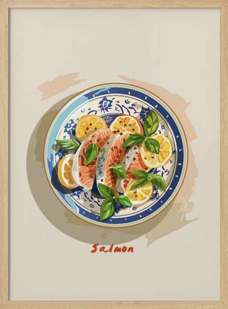 Pittige Zalmschotel | Poster