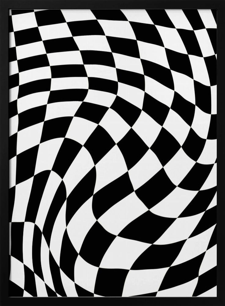 Dambord zwart-wit | Poster