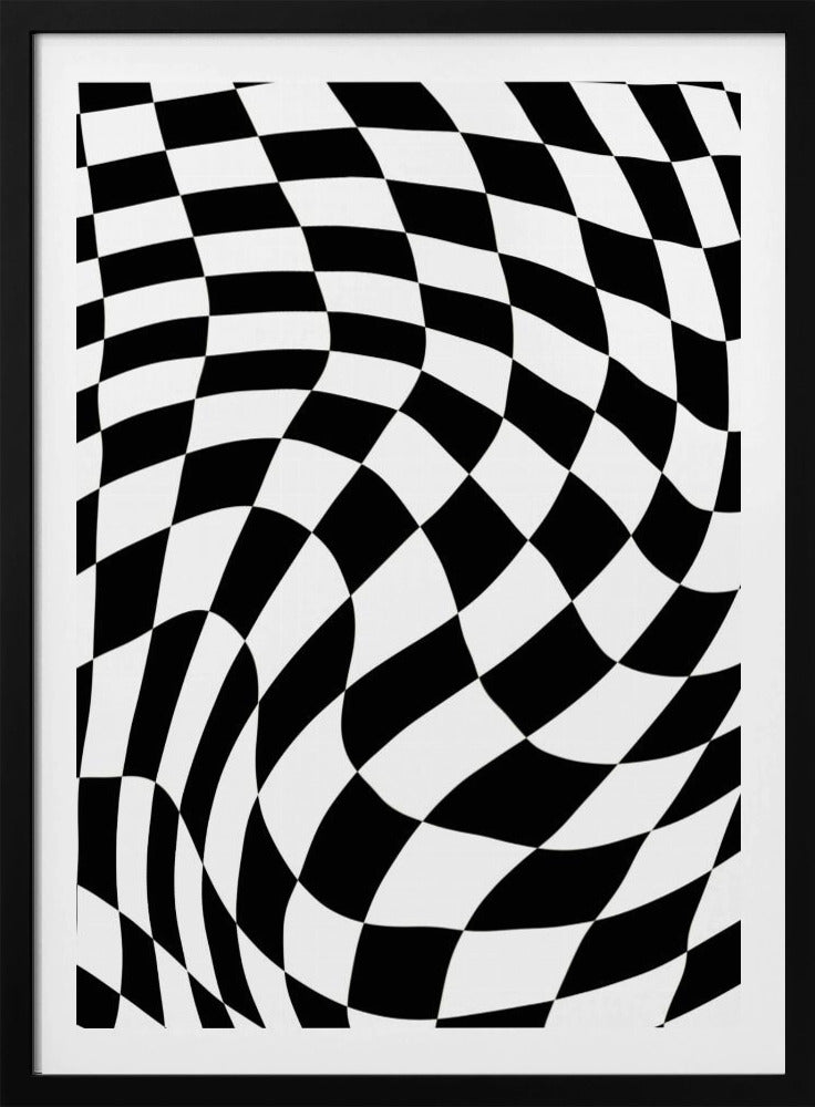 Dambord zwart-wit | Poster