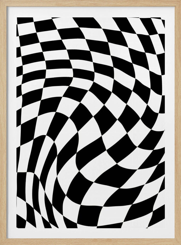 Dambord zwart-wit | Poster