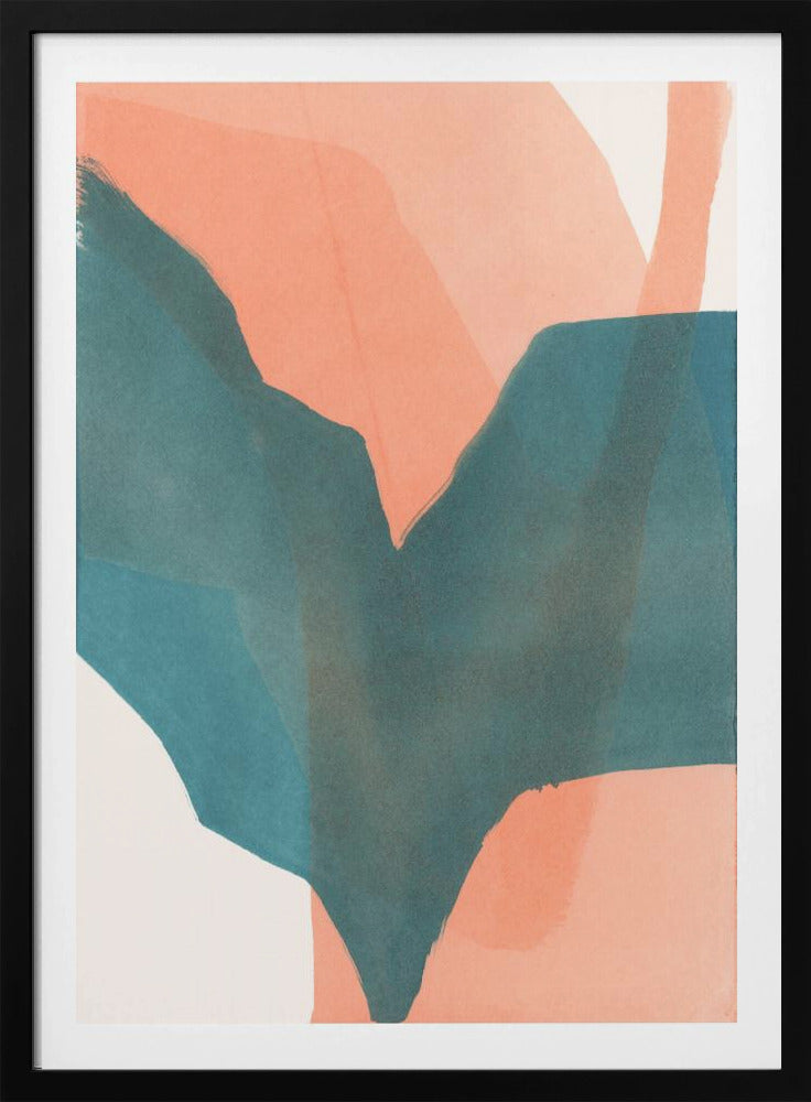 Abstract gedompeld landschap 1 | Poster