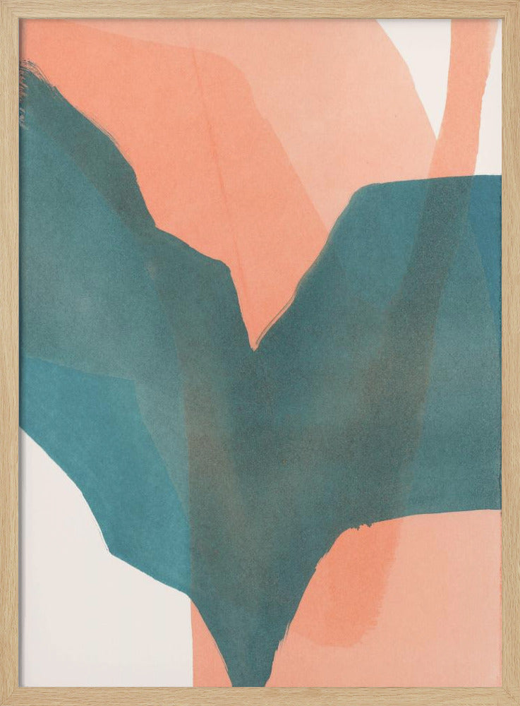 Abstract gedompeld landschap 1 | Poster