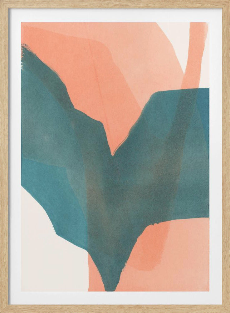 Abstract gedompeld landschap 1 | Poster