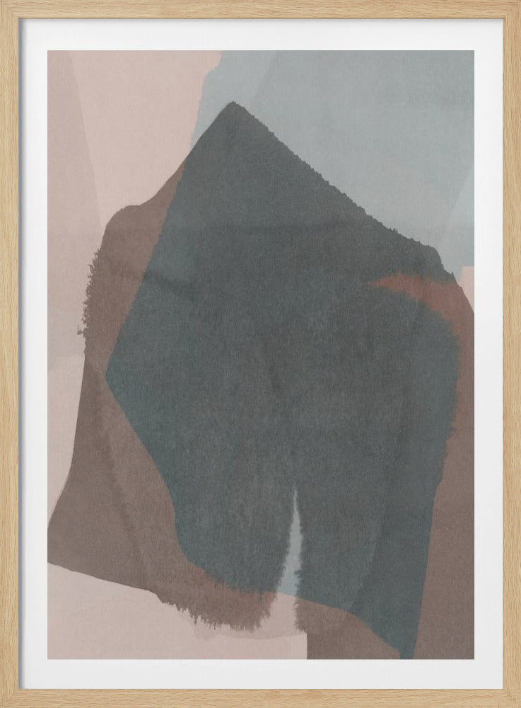 Abstract gedompeld landschap 3 | Poster