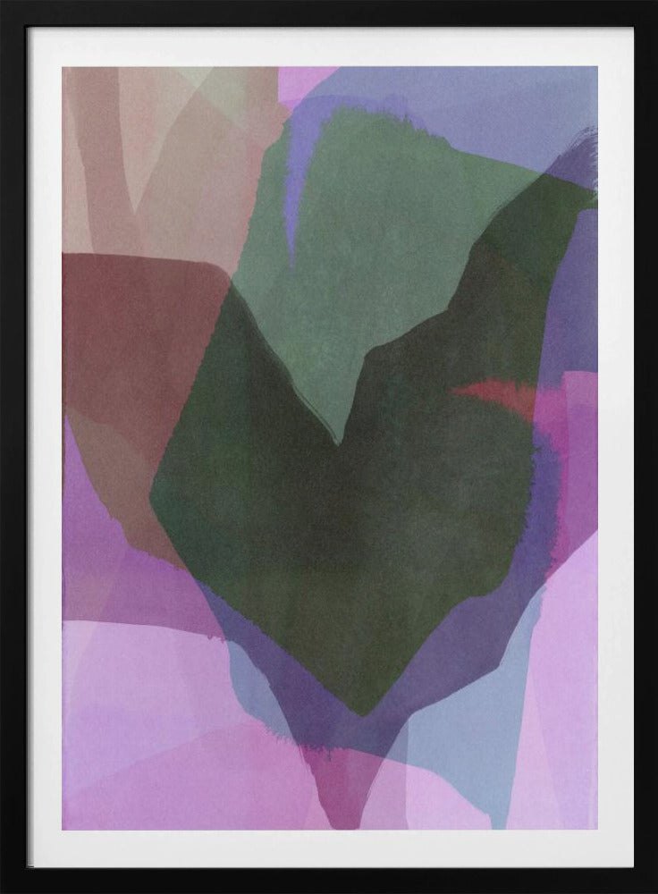 Abstract gedompeld landschap 5 | Poster