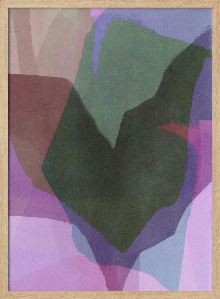 Abstract gedompeld landschap 5 | Poster