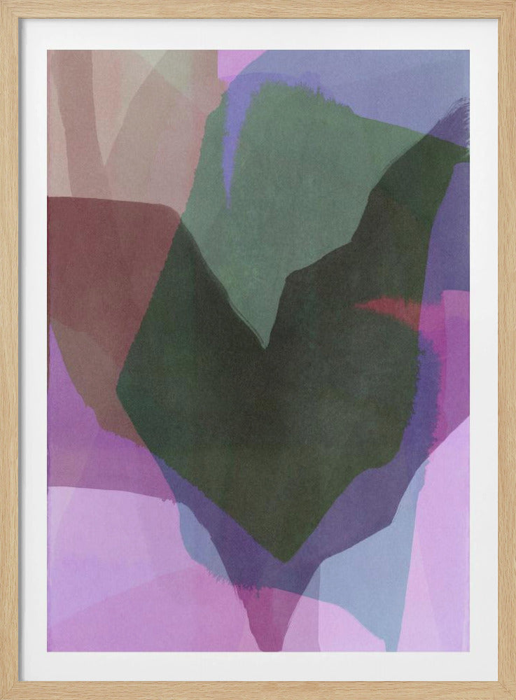 Abstract gedompeld landschap 5 | Poster