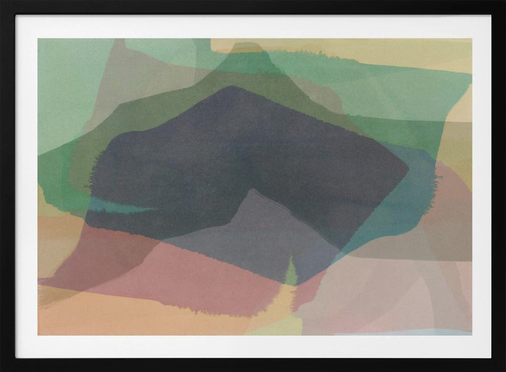 Abstract gedompeld landschap 6 | Poster