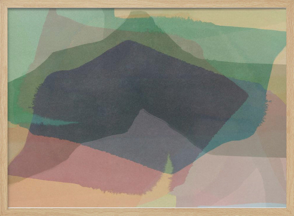 Abstract gedompeld landschap 6 | Poster