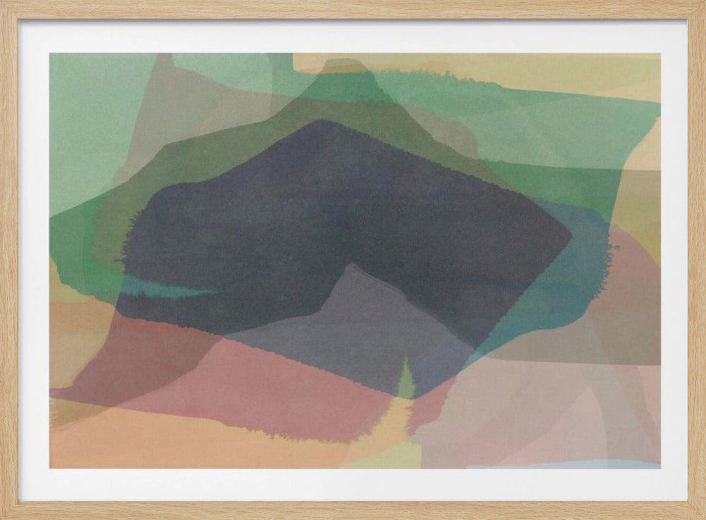 Abstract gedompeld landschap 6 | Poster