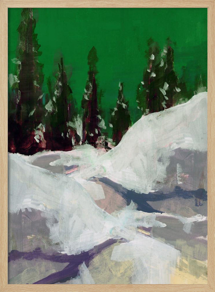 Wintertafereel in het bos 2 | Poster