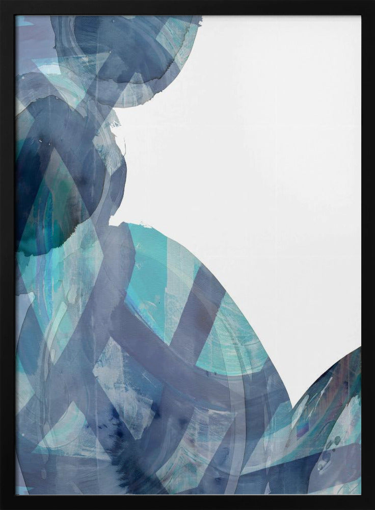 Blue Abstract Swirls 1 | Poster