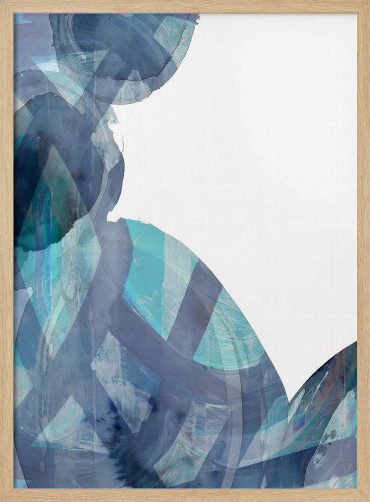 Blue Abstract Swirls 1 | Poster