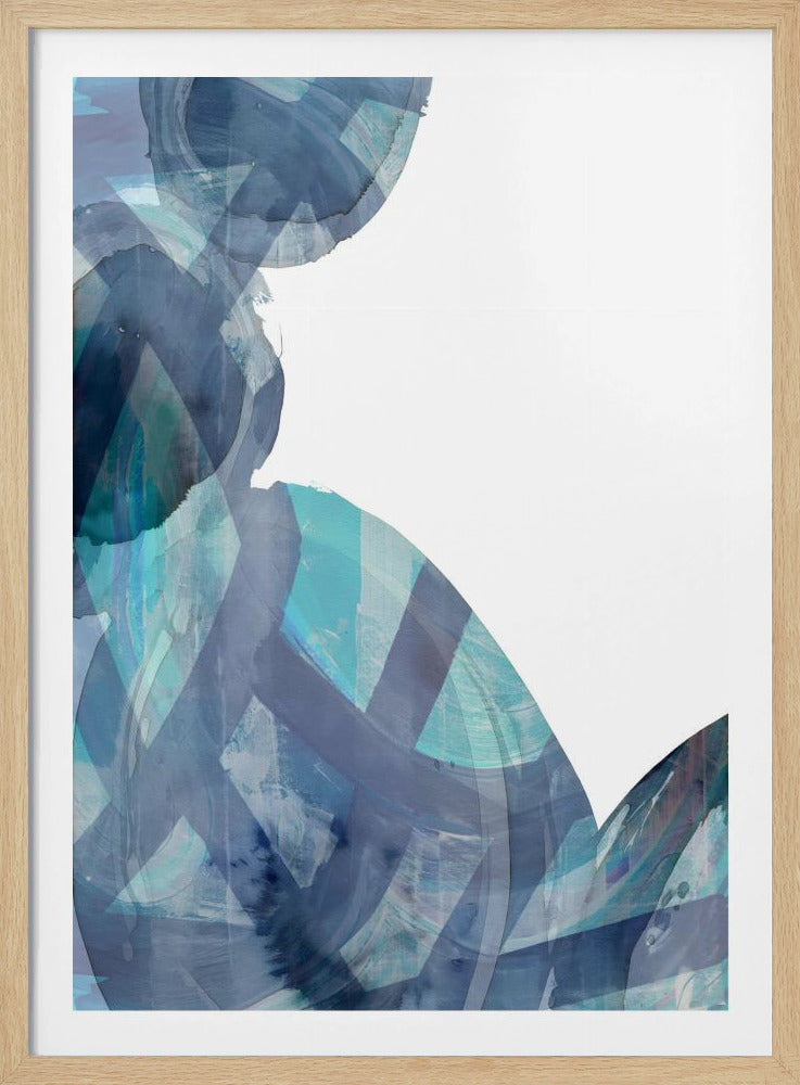 Blue Abstract Swirls 1 | Poster