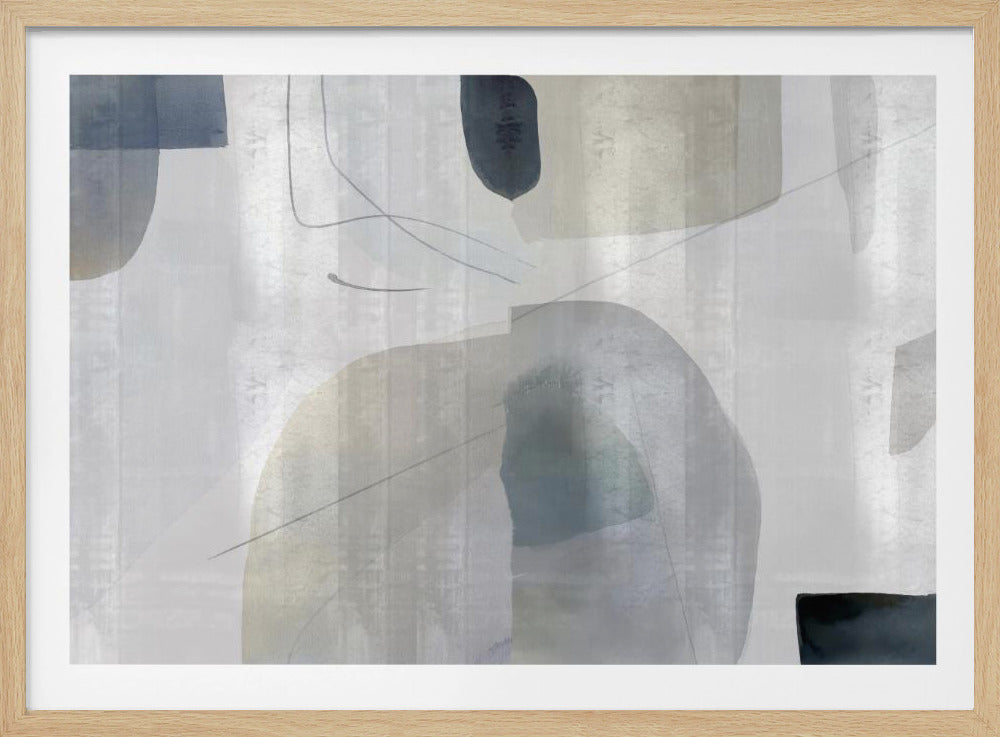 Zachte abstracte vormen 1 | Poster