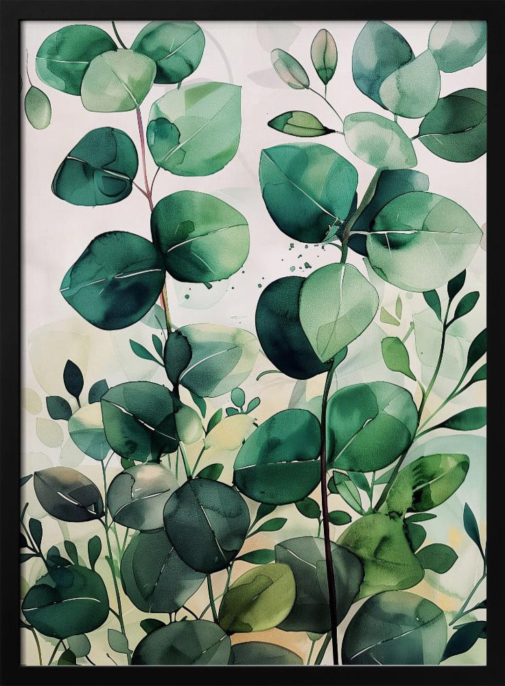 Natuurbloemen en bladeren aquarelkunst (5) | Poster
