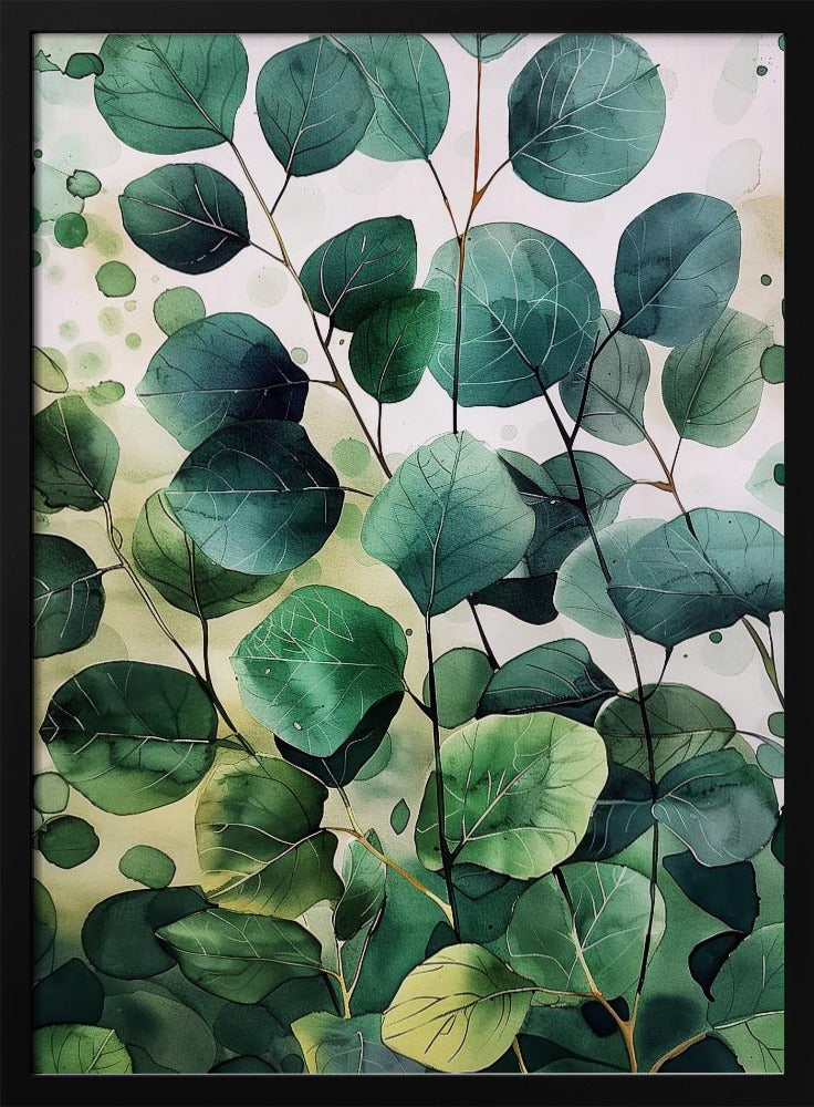 Natuurbloemen en bladeren aquarelkunst (9) | Poster