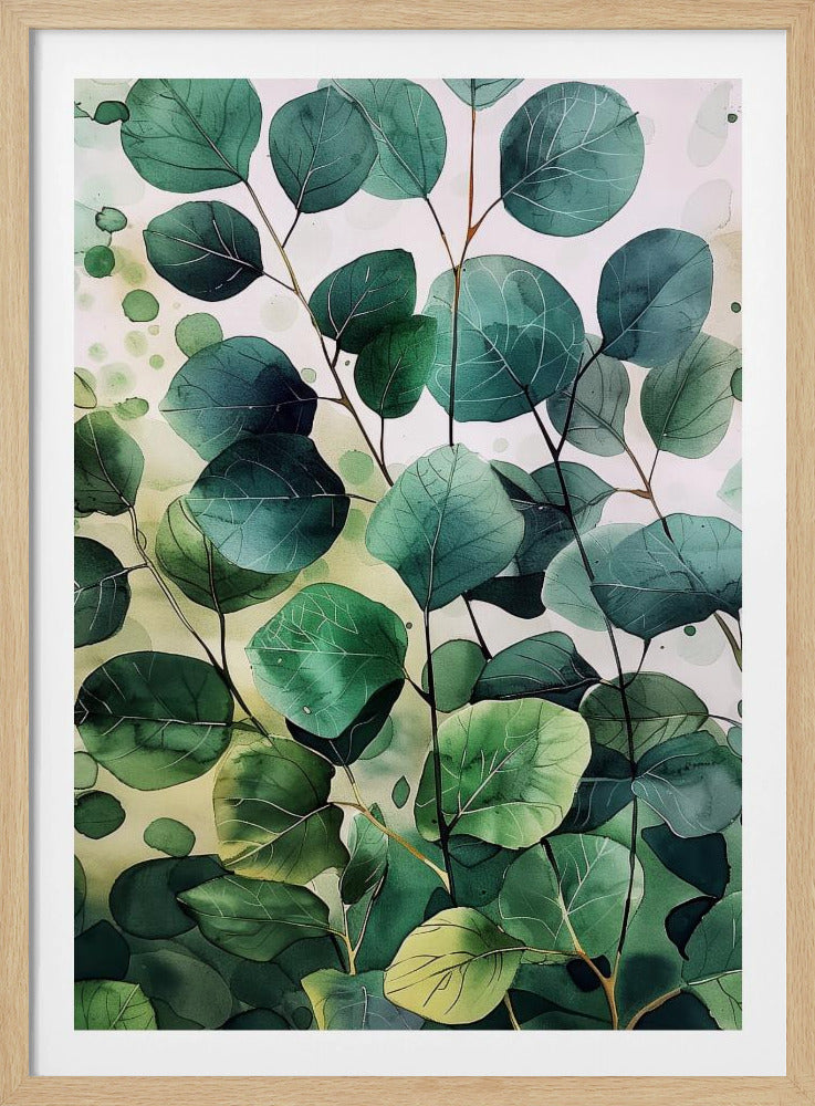 Natuurbloemen en bladeren aquarelkunst (9) | Poster