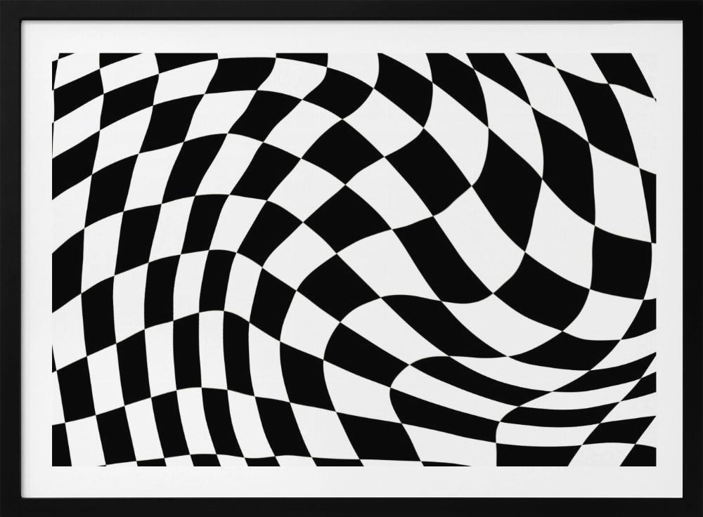 Dambord zwart-wit | Poster